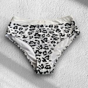 High-Waisted Animal Print Bikini Bottoms | NWOT